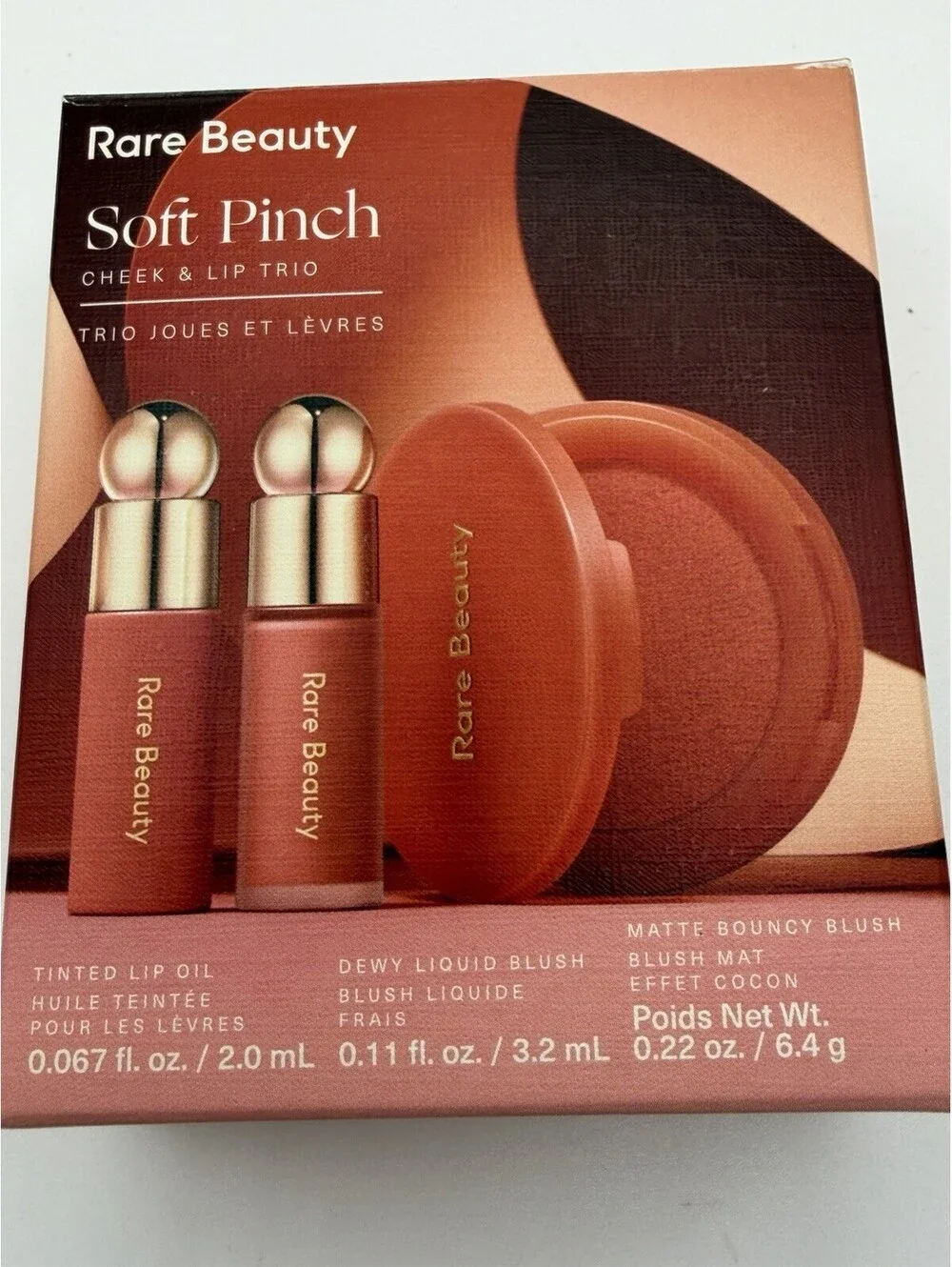 Rare Beauty Soft Pinch Cheek & Lip Trio Worth Set True Rose NIB Limited Edition